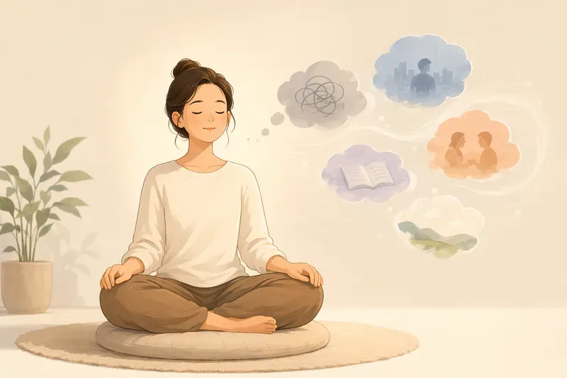 생각을 멈추려 하지 않고 바라보기
