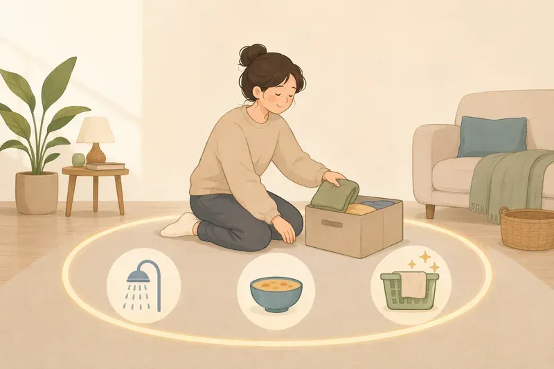 씻기, 먹기, 치우기를 유지하는 생활의 바닥선