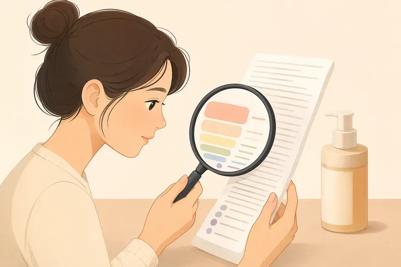 성분표를 읽기 전에 알아야 할 것