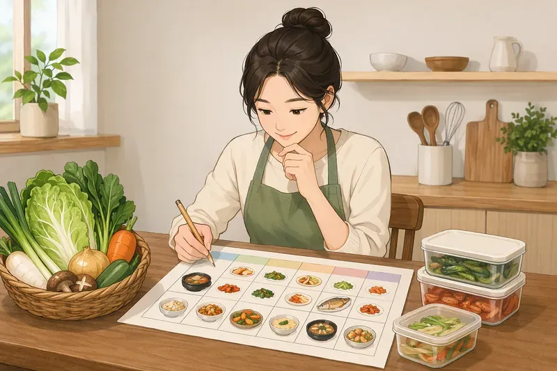 일주일 한국 집밥 계획 세우기