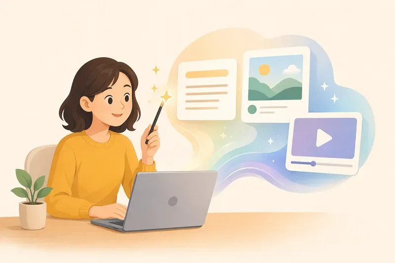 한 줄로 끝내는 글과 그림: Magic Write와 Magic Media