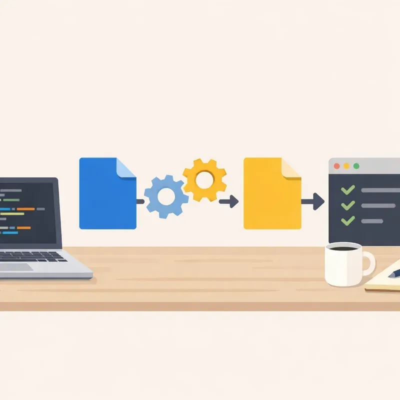 TypeScript 개발 흐름 일러스트