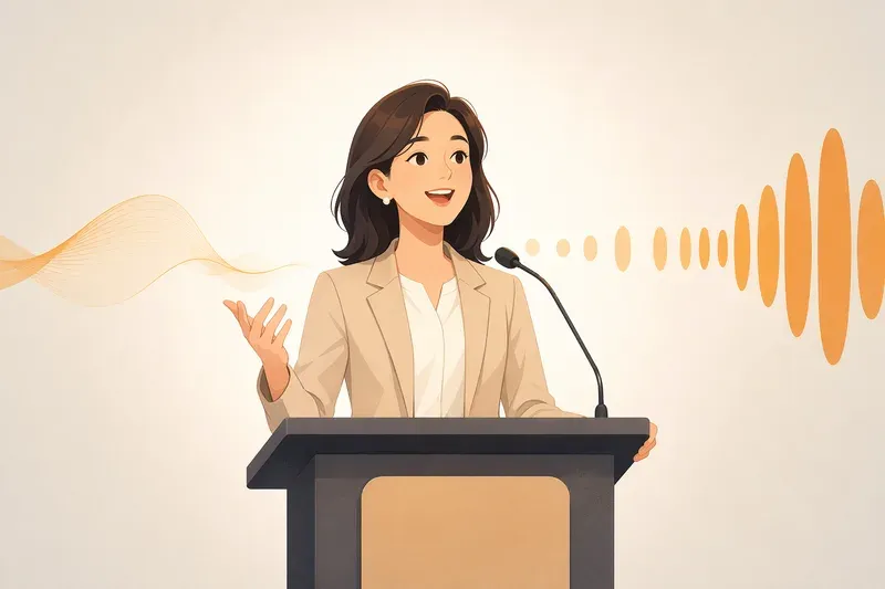 목소리로 메시지에 힘을 싣는다