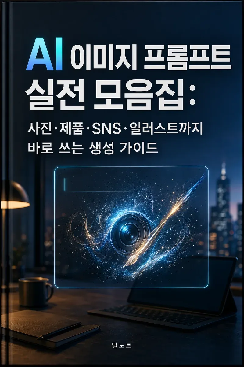 AI 이미지 프롬프트 실전 모음집: 사진·제품·SNS·일러스트까지 바로 쓰는 생성 가이드