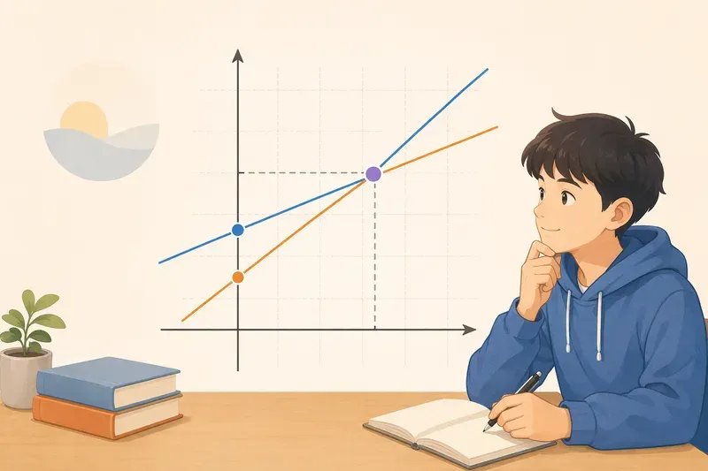 일차함수와 연립방정식의 모델링