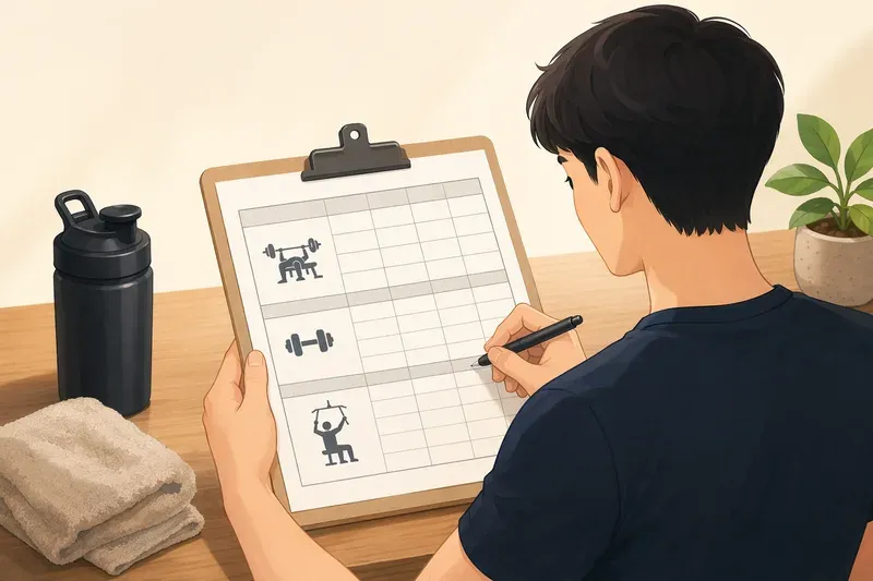 초보자 운동 기록표