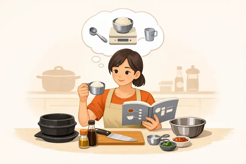 주방 도구와 계량부터 익히기