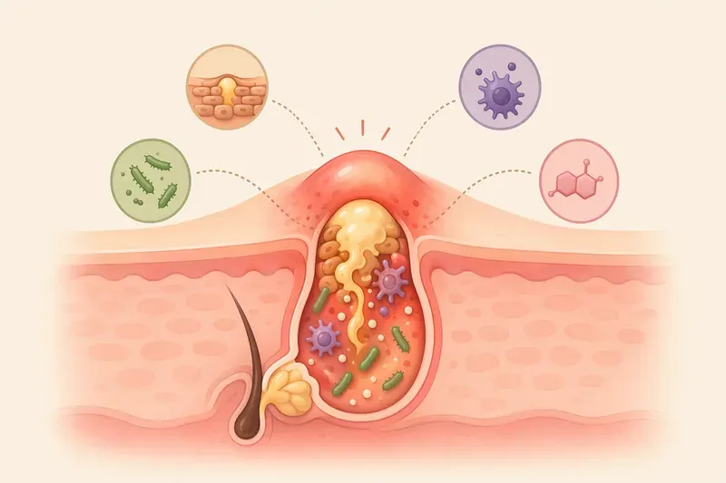 여드름: 피지 문제가 아니라 염증과 막힘의 문제