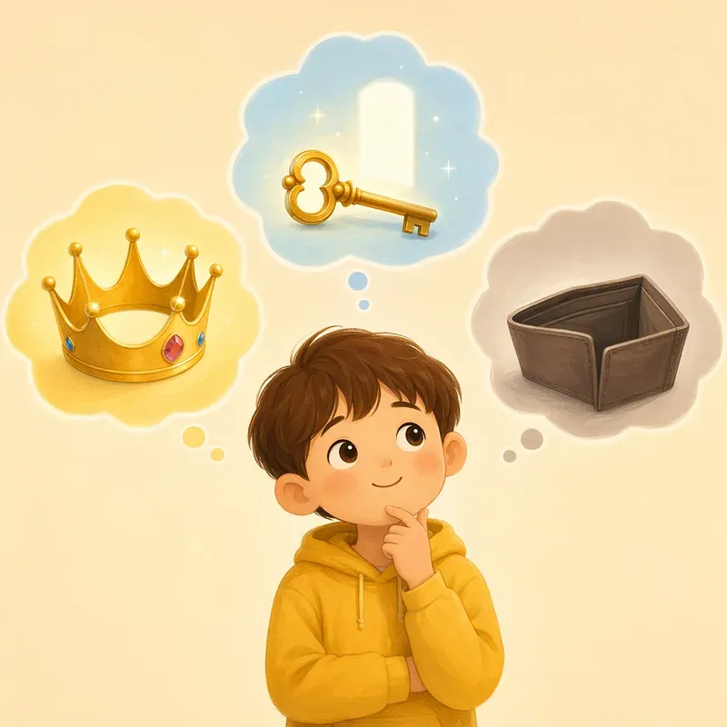 엔딩 선택: 왕관, 열쇠, 또는 빈 통장