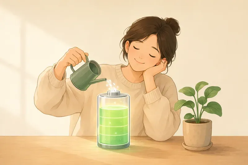 방전된 에너지를 채우는 최소 회복 루틴