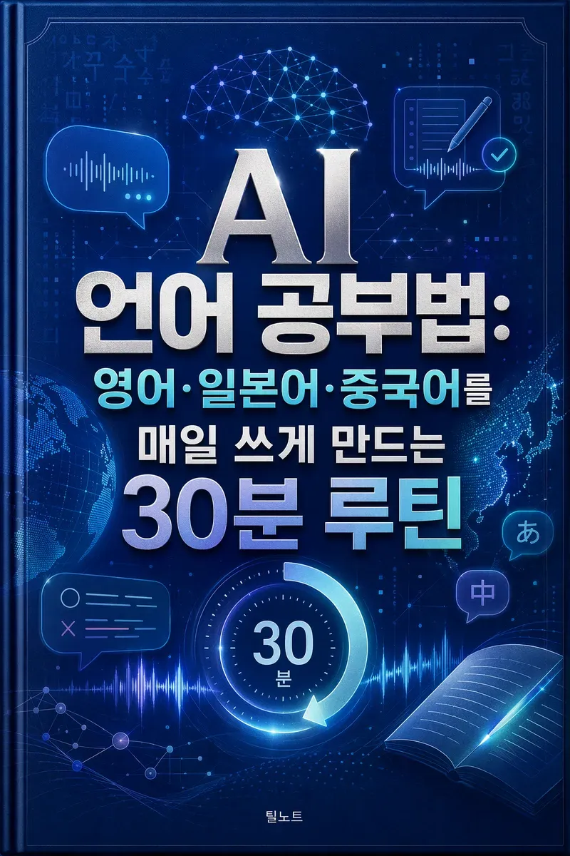 AI 언어 공부법: 영어·일본어·중국어를 매일 쓰게 만드는 30분 루틴
