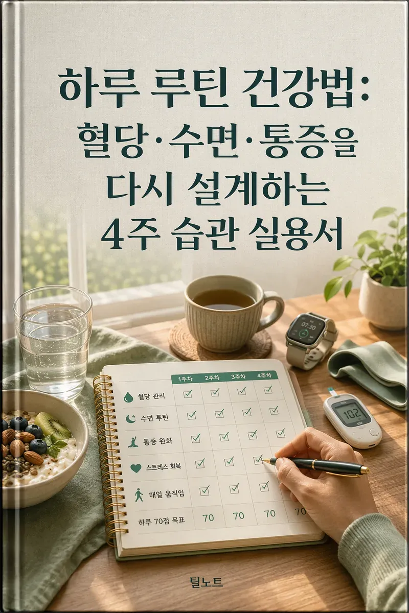 하루 루틴 건강법: 혈당·수면·통증을 다시 설계하는 4주 습관 실용서