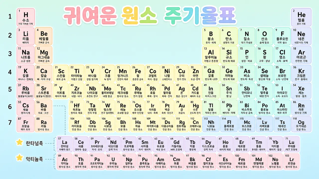 cute-periodic-table-korean-notes