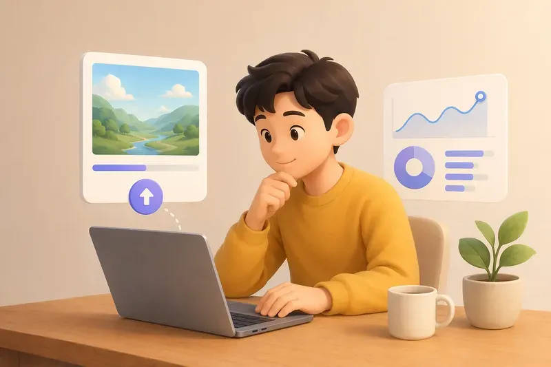 완성작 업로드와 성장 분석