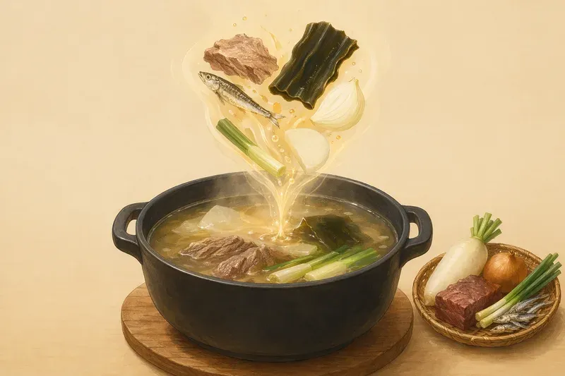 국물과 육수의 깊이 만들기