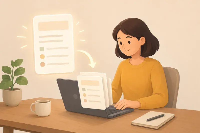 템플릿으로 반복 작업 줄이기