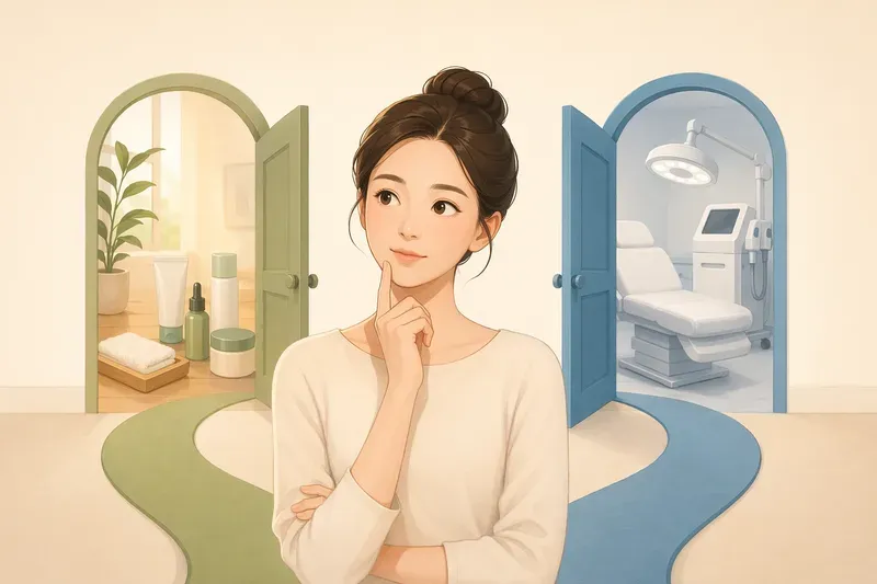 피부과, 시술, 홈케어의 경계